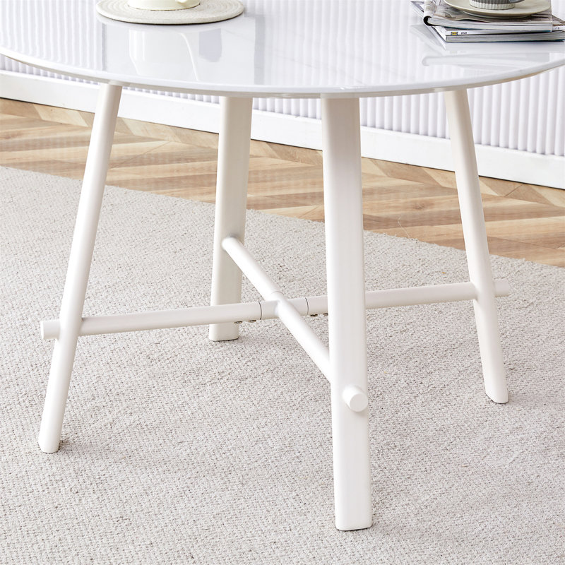 Table de salle à manger Monnestime, Blanc