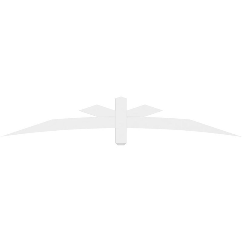 Support de pignon Alberta Alberta, H 14 po x l 84 po (pas 4/12), P 4 po x F 4 po, PVC