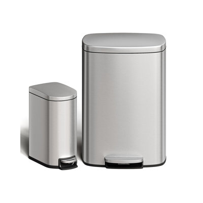 Stainless Steel Kitchen Trash Can - 13.2L