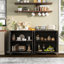 Buffet 61 "avec 4 portes cannelées et rangement-1589748311