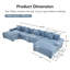 Canapé modulaire rembourré Forbestown 6 pièces-368485775