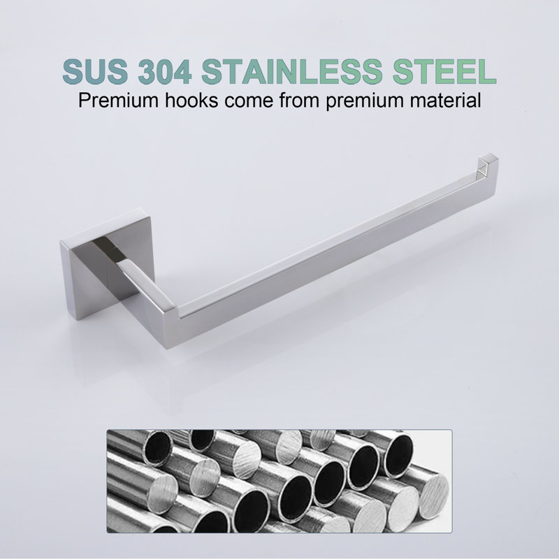 Support mural pour salle de bain, Chrome poli
