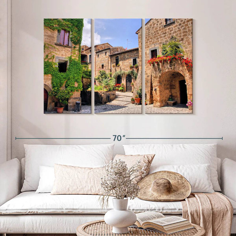 Sebbie, pittoresque ville italienne, H 32 po x l 50 po