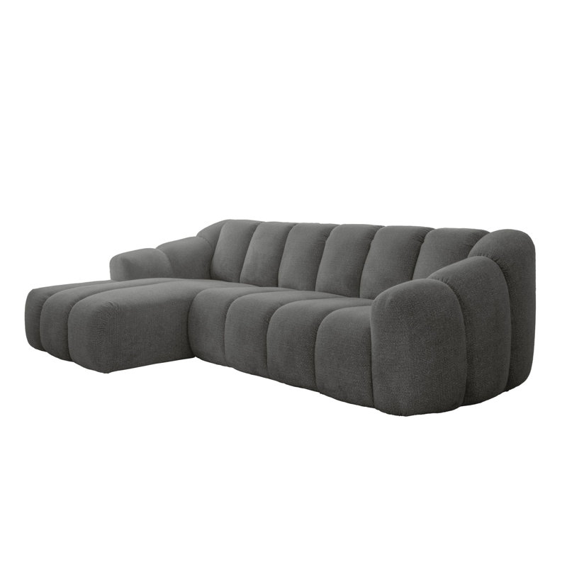 Shell Corner Sofa , 4, Left Hand Facing, Dark Grey
