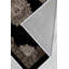 Tapis oriental en polyester tissé à la machine 3 pi 3 po x 4 pi 11 po noir