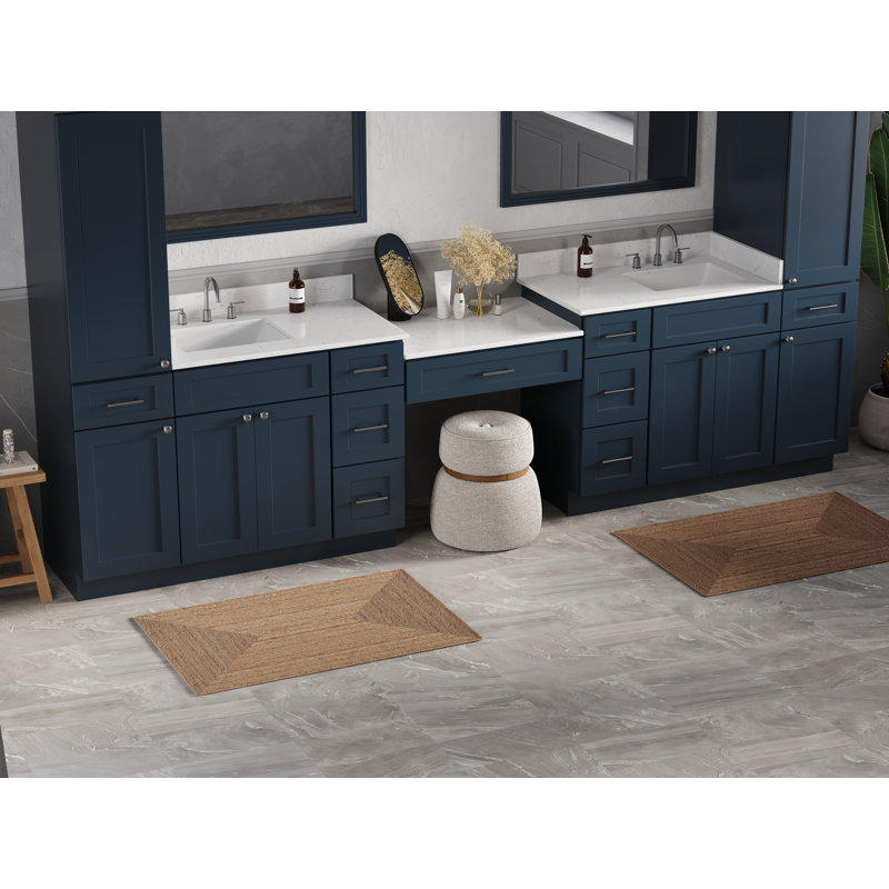 Meuble-lavabo double Disar, Bleu