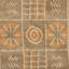 Tapis tibétain en laine noué à la main à motif sud-ouest gris / pêche-18944766