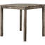 Table de salle à manger 5 pièces pour comptoir, table carrée en chêne 36 pouces avec 4 tabourets en mélange de lin, style Mid-Century moderne, 4 places, finition bois grain foncé, bois franc d'ingénierie transitionnel de 36 pouces de hauteur, assemblage facile