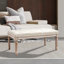 Polyester Blend Upholstered Bench