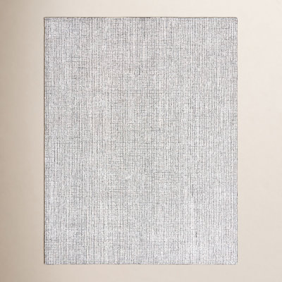 Rowe Ivory Black Hand-Tufted Checkered Rug