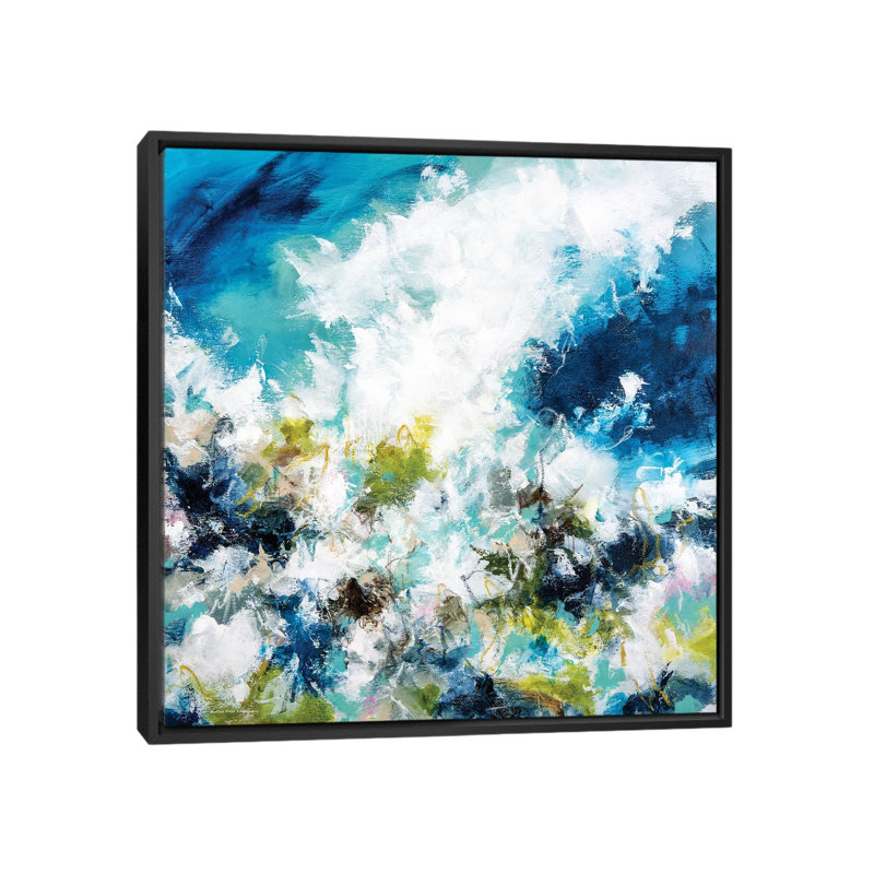 Water And Moon by Cristina Dalla Valentina - Painting on Canvas, Black Framed, 93.98 cm H x 93.98 cm W