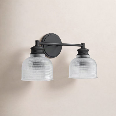 Besima 2 Light Ribbed Dimmable Vanity Light