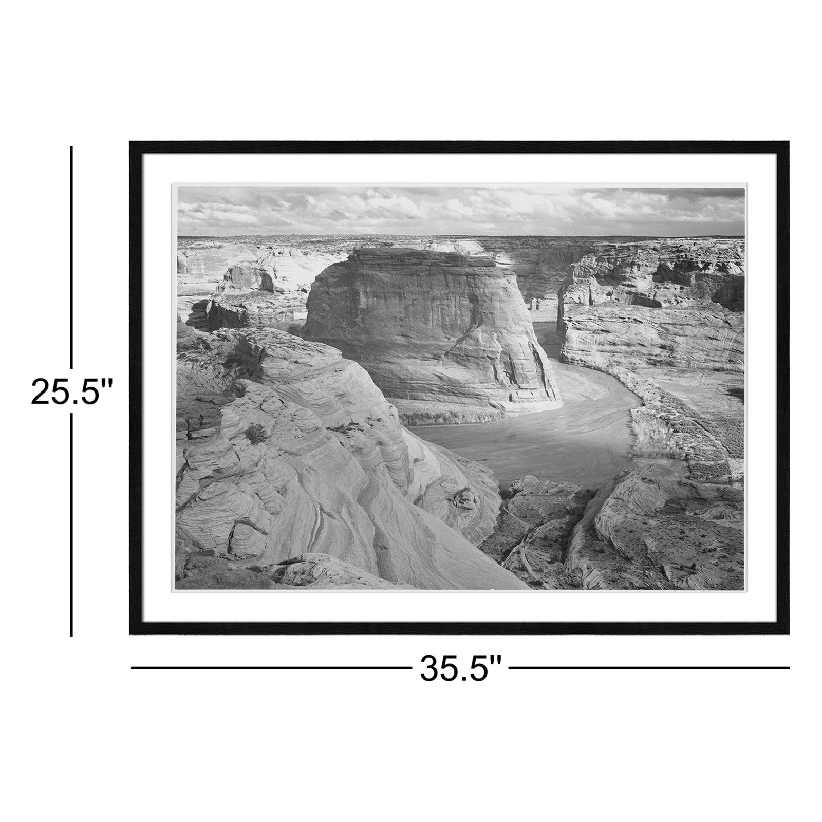 Canyon De Chelly Arizona 2 by Adams, Black, 25.5" H x 35.5" W x 0.75" D