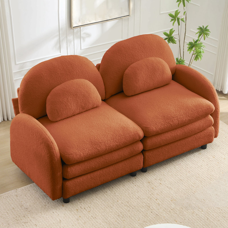 Canapé-lit Teddy, Orange moelleux