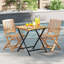  Table de patio pliante 28 po avec table de bistro portative à lattes