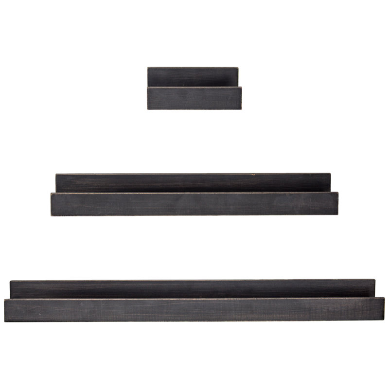 Ensemble de 3 tablettes murales flottantes en forme de U en bois