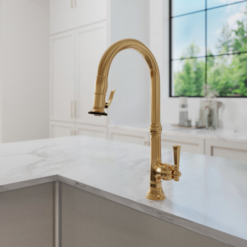 Pull-Down Kitchen Faucet - Trigger Spray, Satin Nickel (PVD)