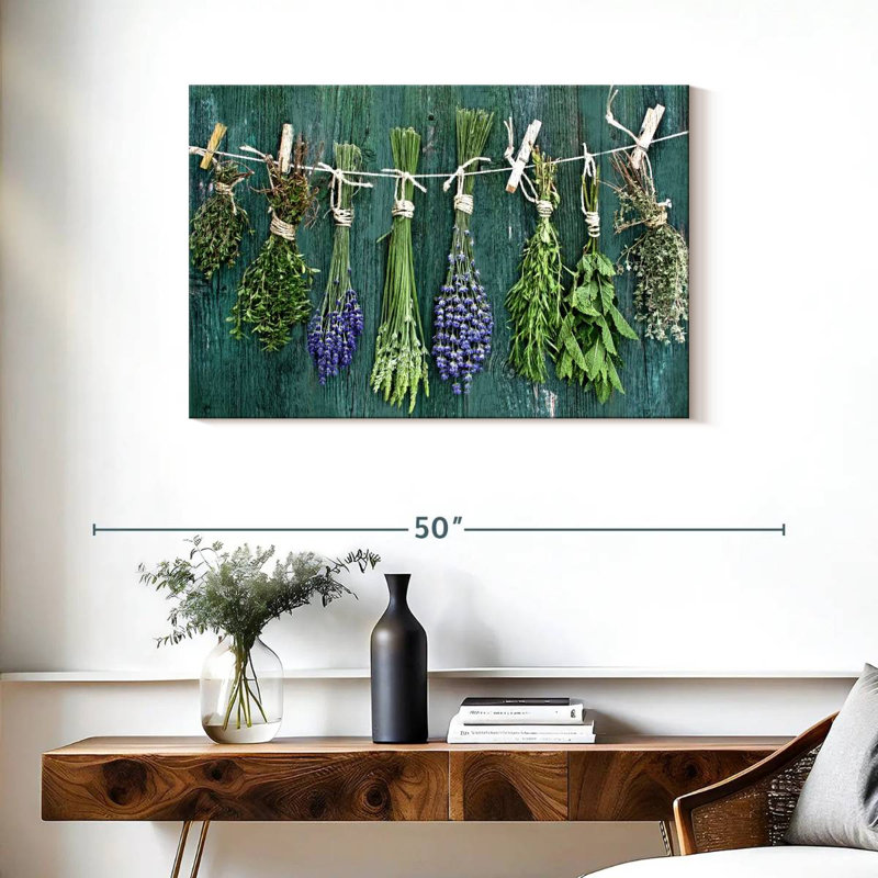 Harnek herbes séchées sur bois, H 24 po x l 36 po