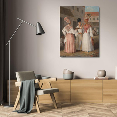 "A West Indian Flower Girl and Two Other Free Women of Color" by  Agostino Brunias - Gallery Wrap Canvas Wall Art
