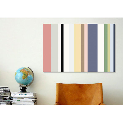 Falsterbo «Striped Baby Pastel» - Impression sur toile tendue