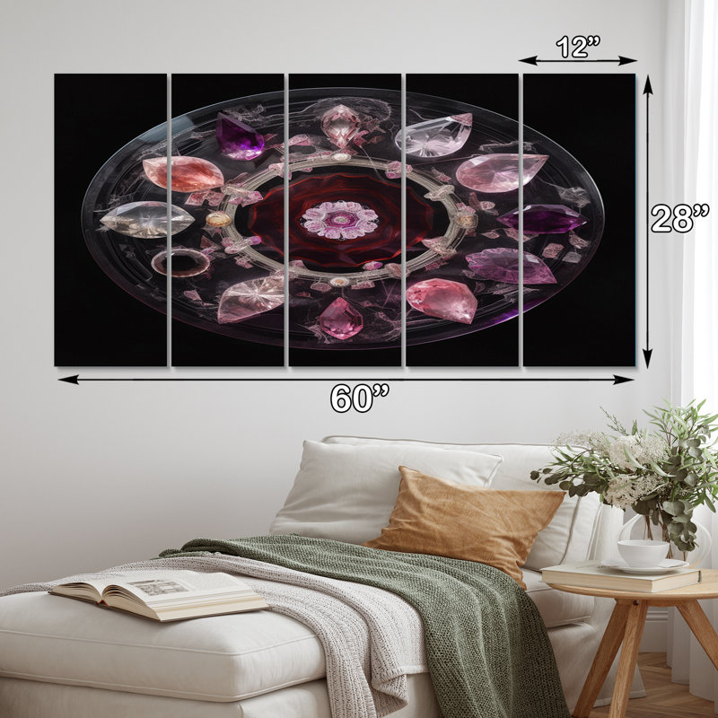 Troisième œil, symbole du chakra II - Christianisme, reproduction sur toile - 5 panneaux égaux