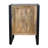32" Industrial Mango Wood Storage Cabinet  Metal Frame and Shelves