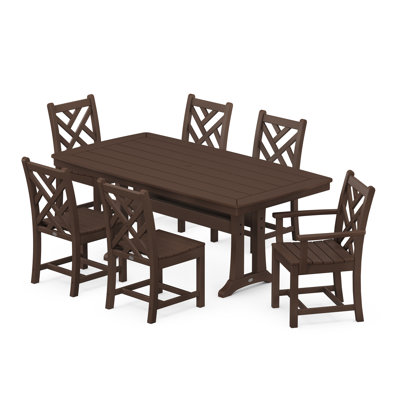 Chippendale 7-Piece Dining Set with Trestle Legs