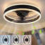 50cm Ambernique 5 - Blade LED Smart Ceiling Fan with Remote Control and Light Kit Included