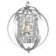 Luminaire suspendu sphérique unique de 12,6 pouces avec accents de cristal Dennita