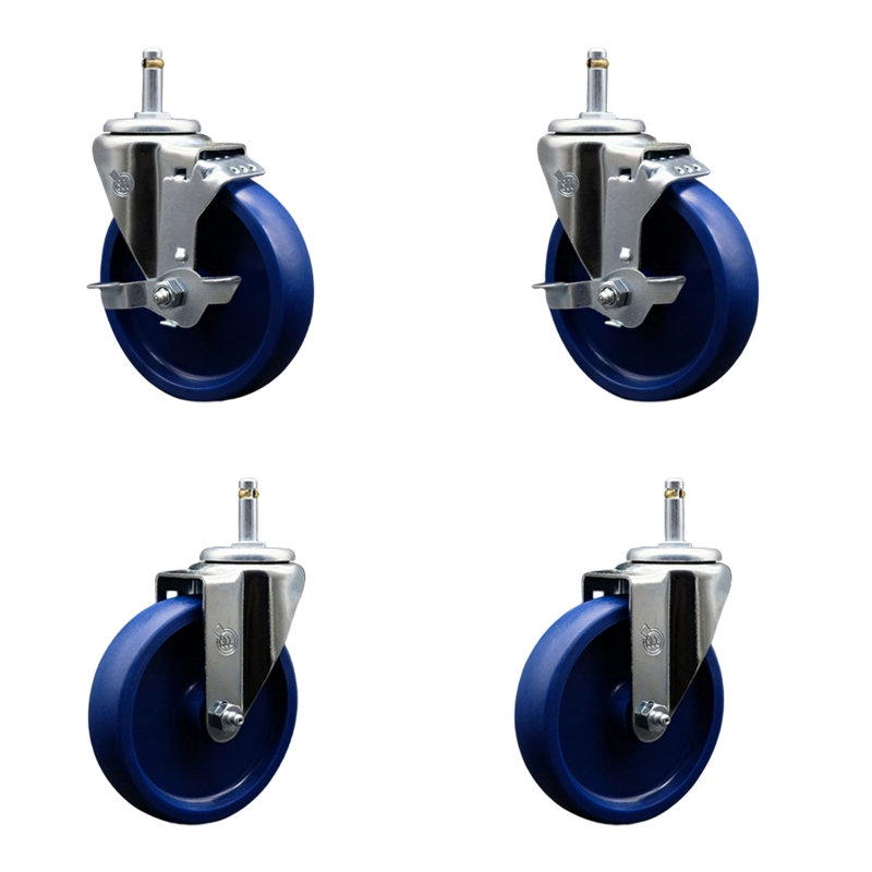 Solid Poly Swivel Grip Ring Stem Caster