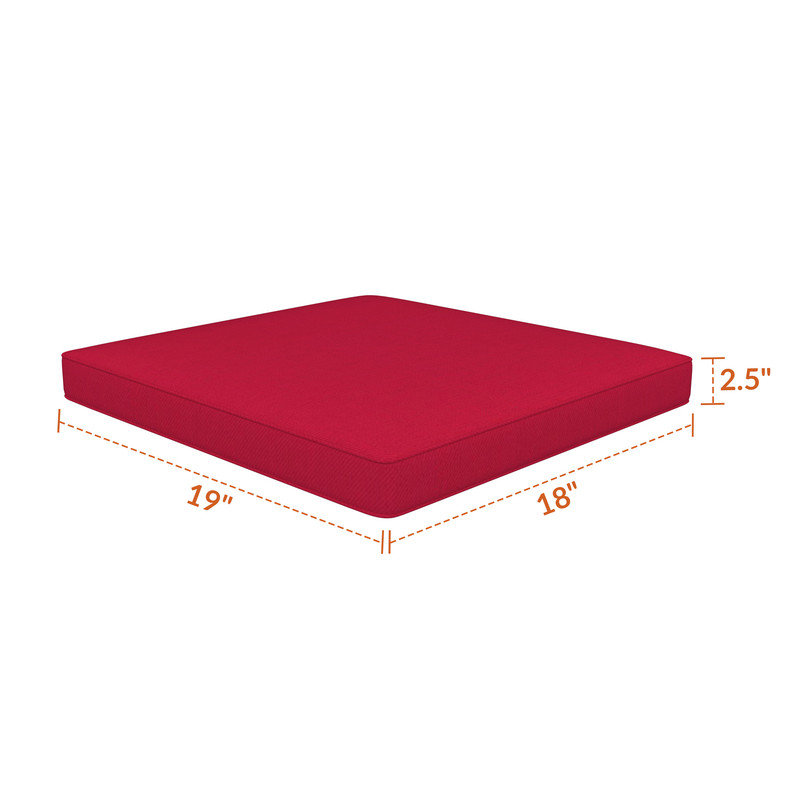 Coussin extérieur de remplacement pour tabouret Sunbrella, Rubis vedette