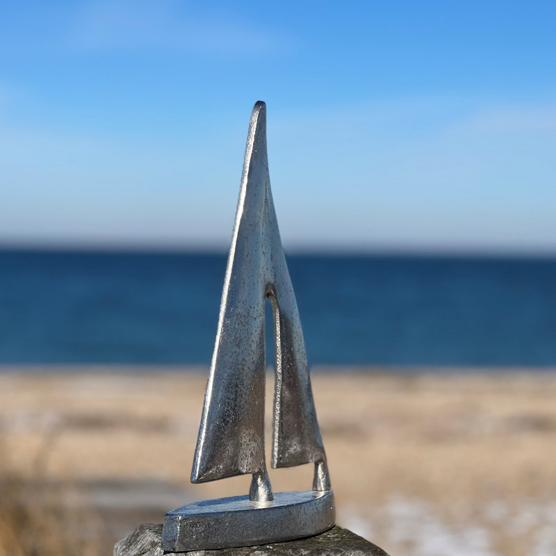 Leonia Silver Saiboat Sculpture, 8.25"