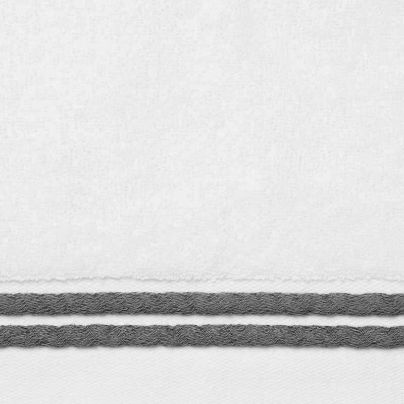 Aura Bath Sheet, White/Charcoal