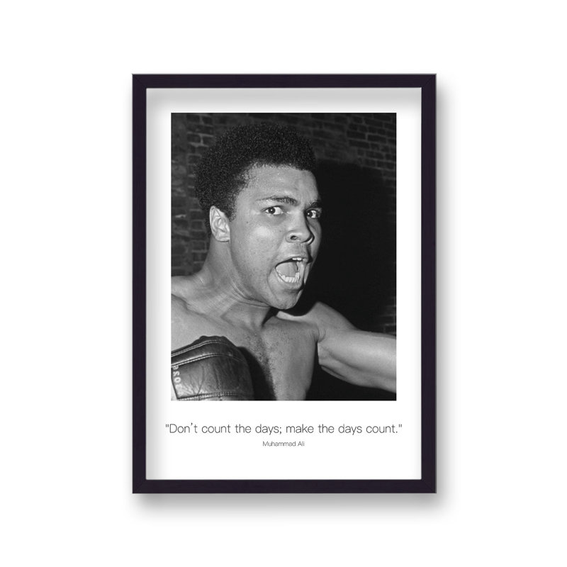 Polaroid Style B&W Icon Ali Don't Count The Days Non-Dated by Vouvart - Single Picture Frame Memorabilia