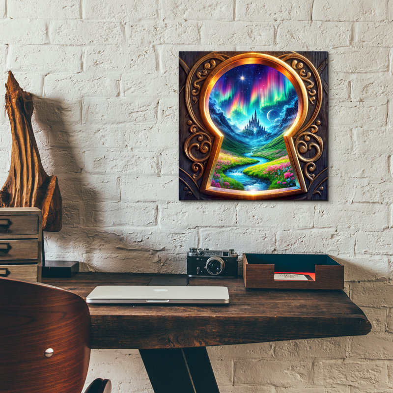  «Key To Magic» par Rey Klimt, art mural en verre acrylique, 12 po x 12 po, H 12 po x l 12 po x P 0,13 po