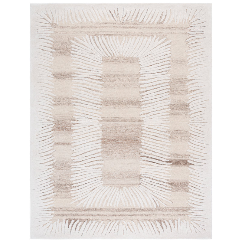 Tapis ivoire / brun Ebony 814, Rectangle 8 pi x 10 pi