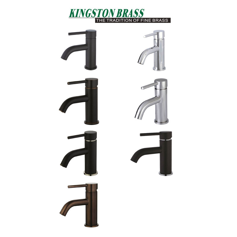 Brushed Nickel Single Handle Bathroom Faucet with Drain