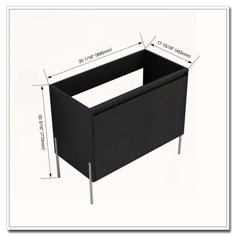 Freestanding Bathroom Vanity Storage Cabinet With Soft Closed Doors Easy To Assemble