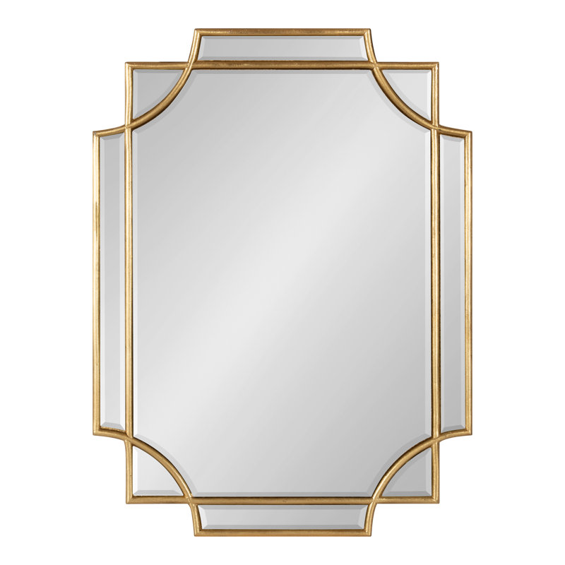 Ocilla Flat Mirror, Gold, 24" x 18"