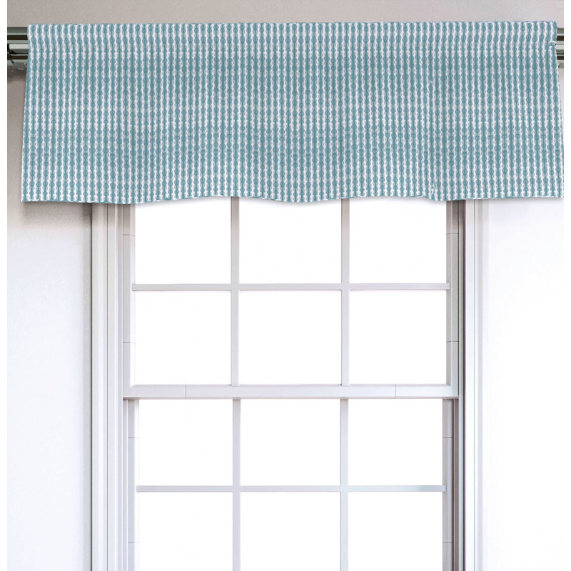 Sateen Striped Ruffled Window Valance