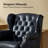 Heeg Genuine Leather Swivel And Rocking Office Chair With Solid Wood Base-108582112