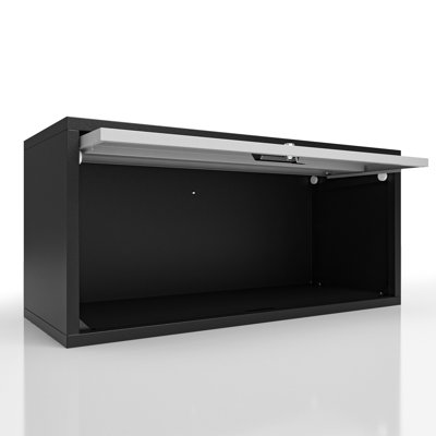 Armoire de rangement murale robuste avec porte coulissante et porte-outils flottante pour la cuisine, le sous-sol et l'entrepôt
