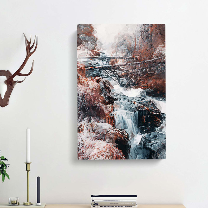 Forest In Norway In Abstract - Wrapped Canvas Print, 50cm H x 35cm W x 3cm D