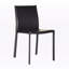 Chaise d'appoint en similicuir noir en acier robuste, H 32,30 po x l 18,10 po x P 18,10 po-742121657