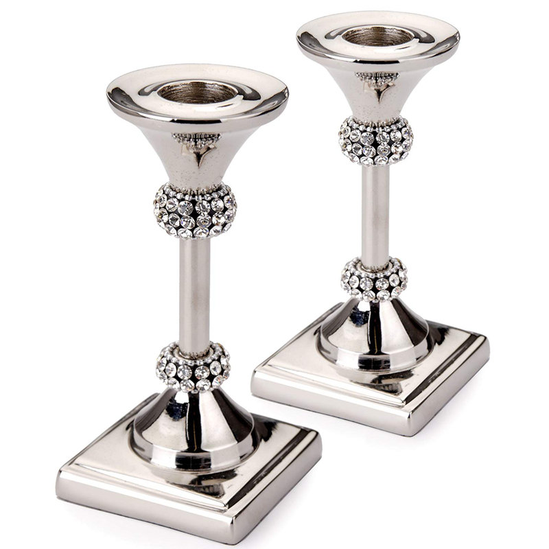 5.5'' H Metal Tabletop Candlestick, 2