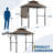 Sturdy Outdoor Grill Gazebo Canopy for Patio BBQ，Backyard Pavilion Shelter，Weather-Resistant，Coffee-125846802