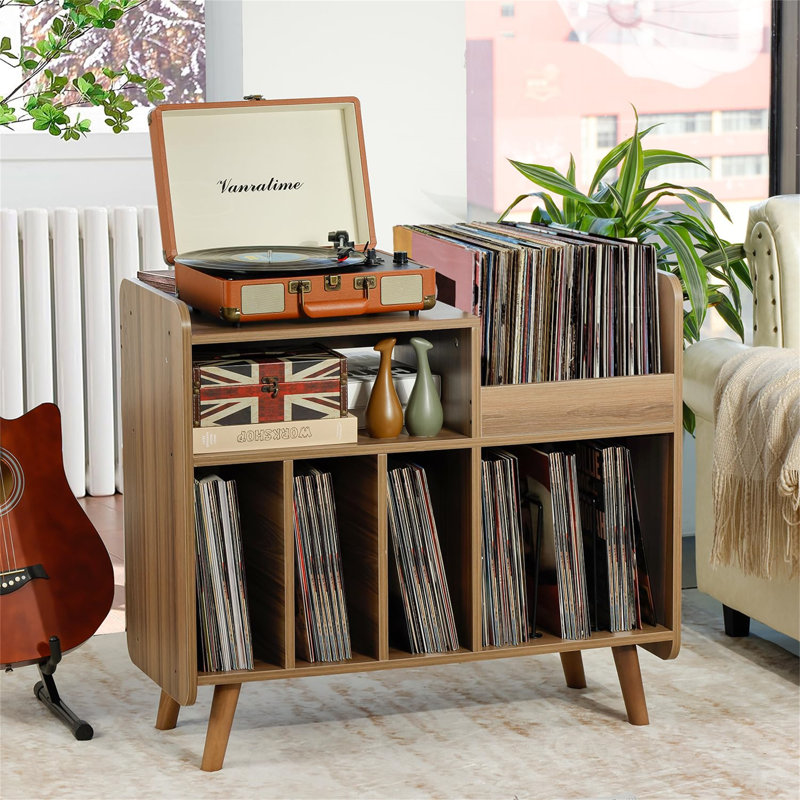 81.2cm H Media Shelves, Walnut