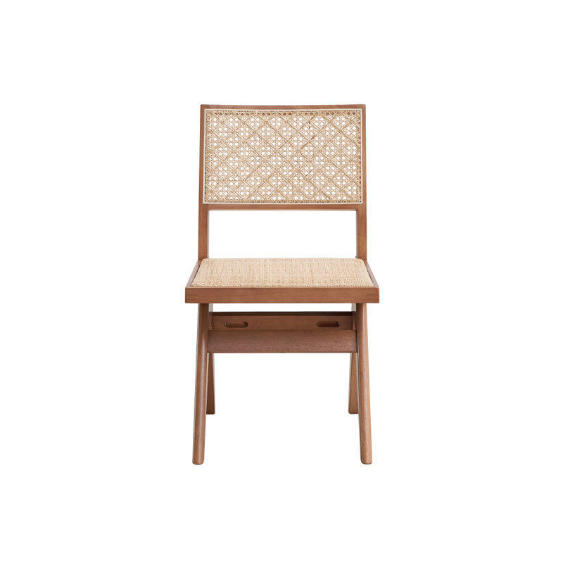 Chaise d'appoint MODERN FASHION Velentina (ensemble de 2) en rotin et finition naturelle