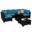 Ensemble de meubles de patio 8 pièces avec table de foyer d'extérieur-935603888