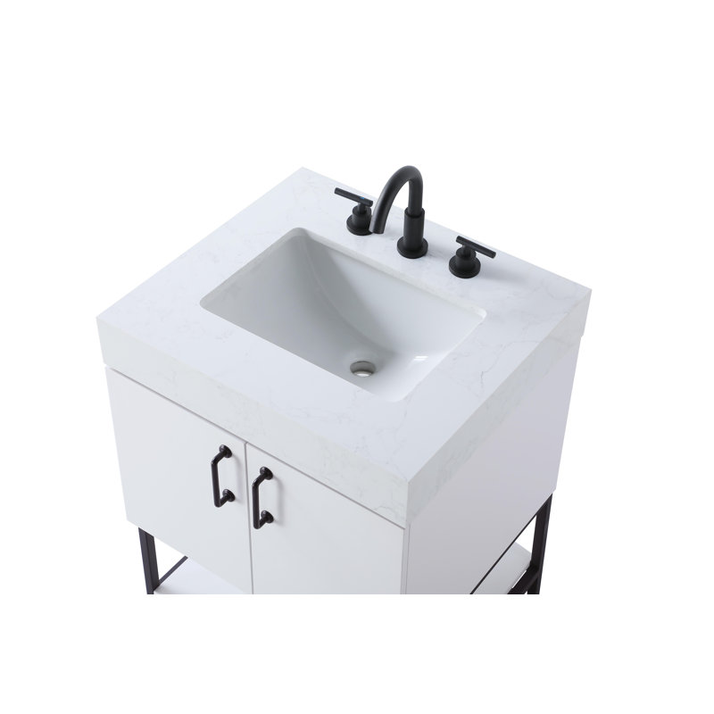 Meuble-lavabo simple 24 po, Blanc
